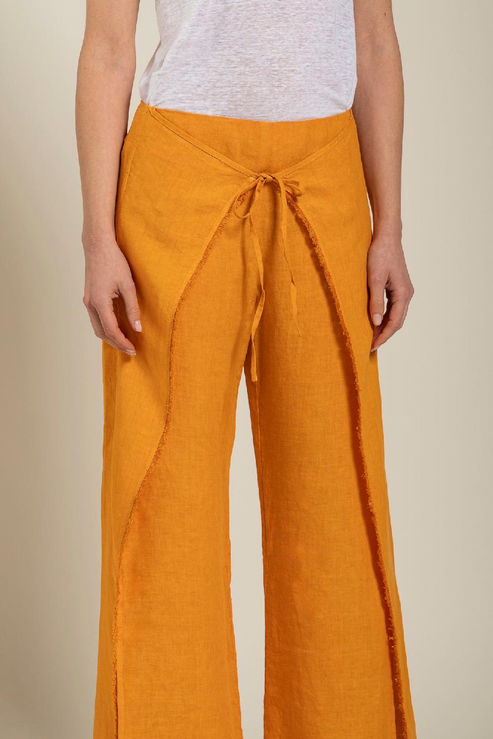 ﻿120% Lino Long Wrap Pant With Drawstring 50% di sconto per tempo limitato