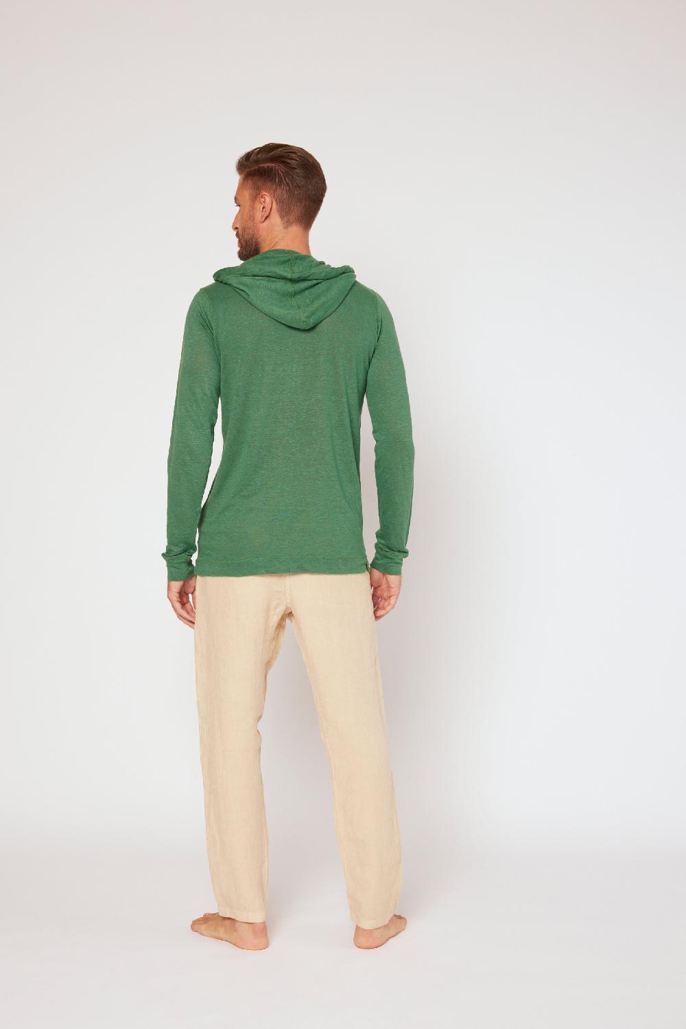 120% Lino Long Sleeve Hoodie Nuovo
