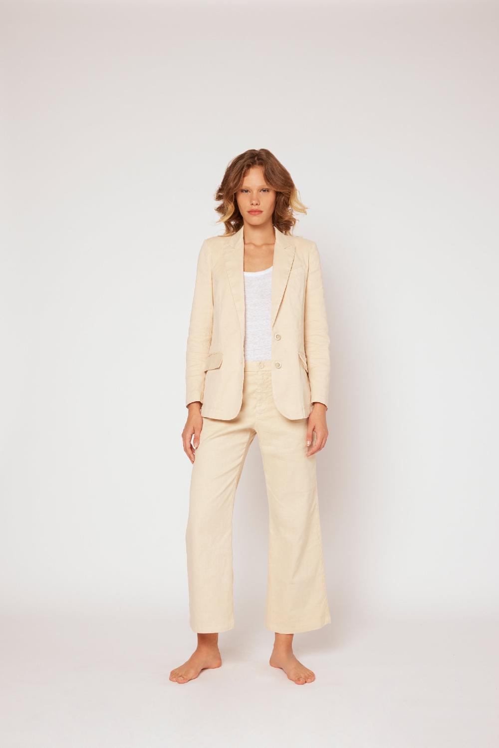 120% Lino Two buttons linen jacket Vendita