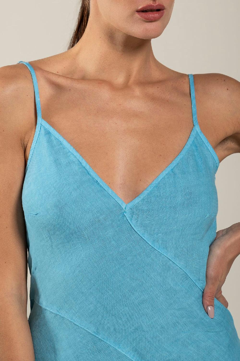 120% Lino Maxi Dress Novità