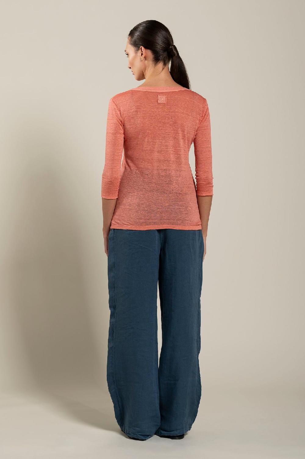 120% Lino Long Sleeve Women T-Shirt Hotsell