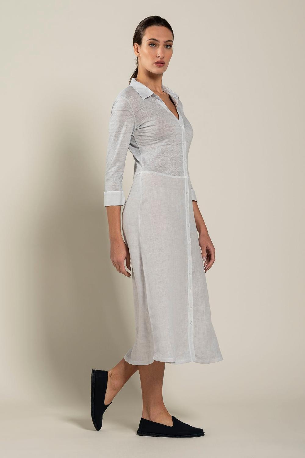 120% Lino Long Sleeve Woman Dress I Più Venduti