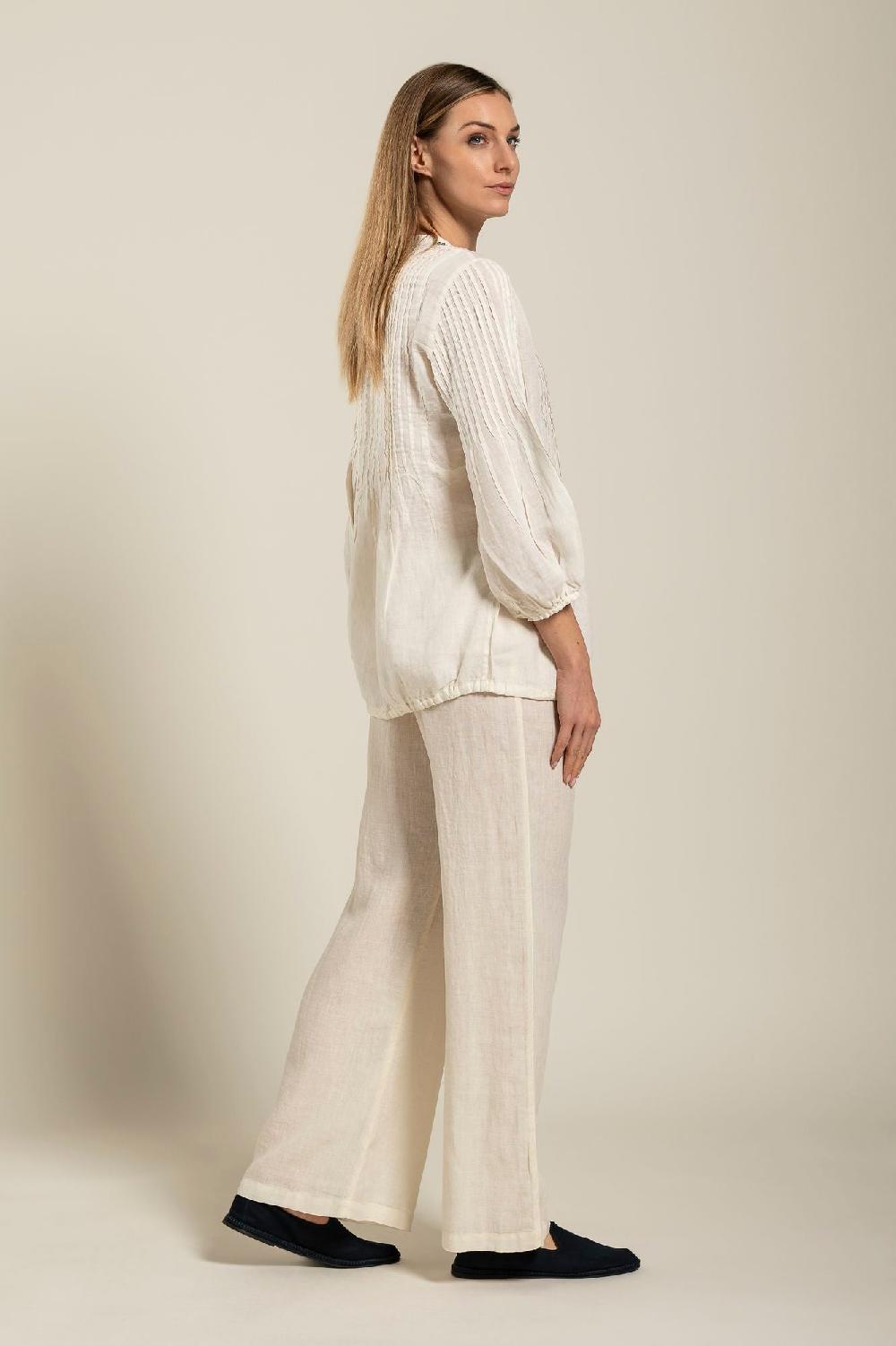120% Lino Long Sleeve Blouse With Sequin Detail Sconto di tempo limitato