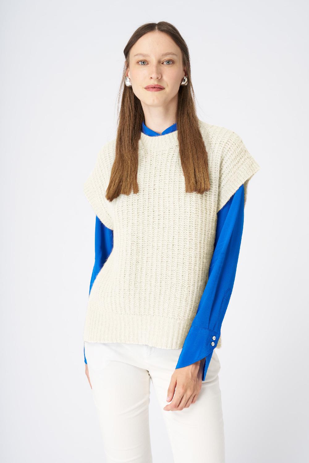 120% Lino Cashmere Blend Vest Negozio online di fabbrica