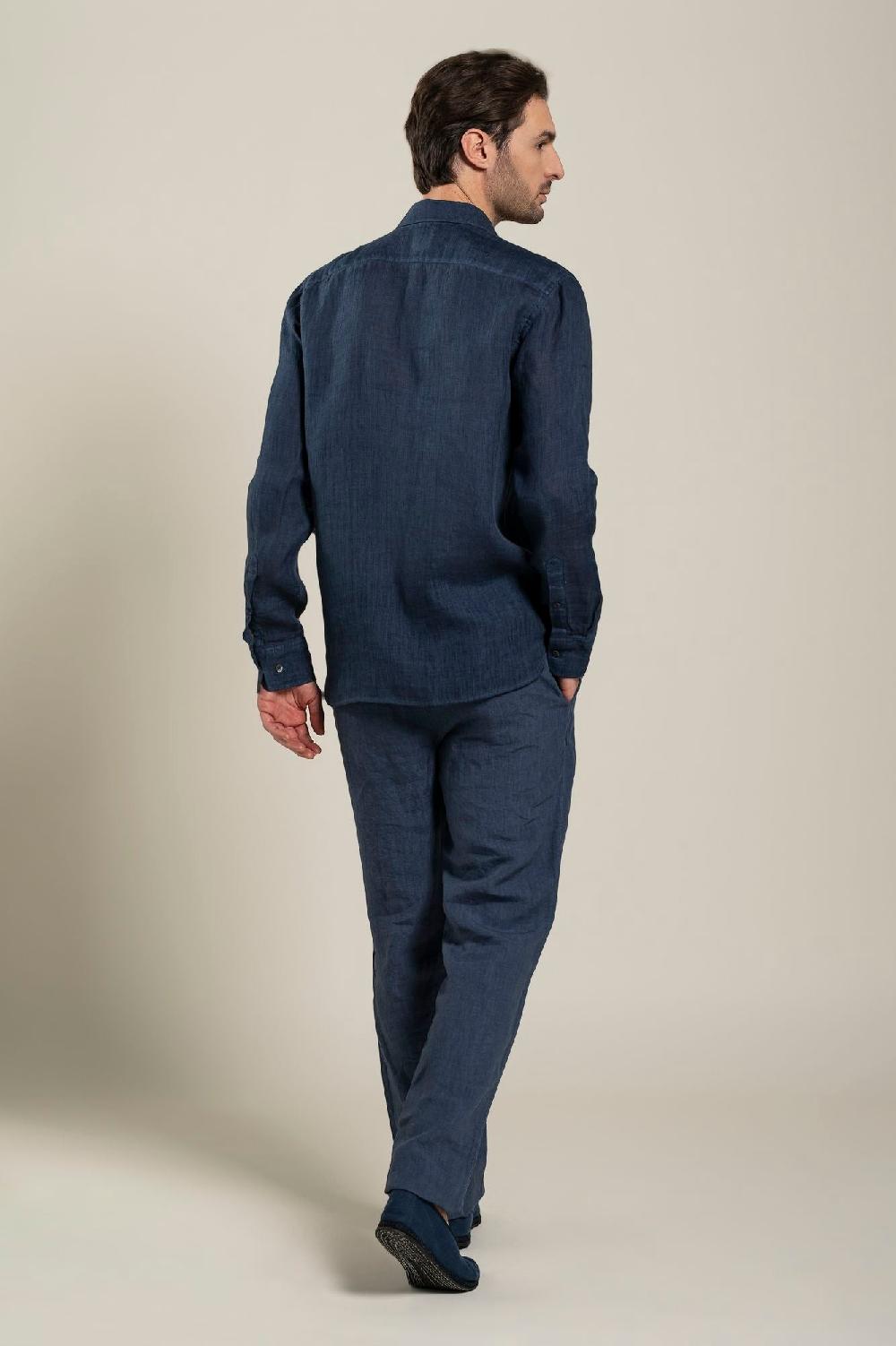 120% Lino Long Sleeve Man Classic Shirt Cyber Monday
