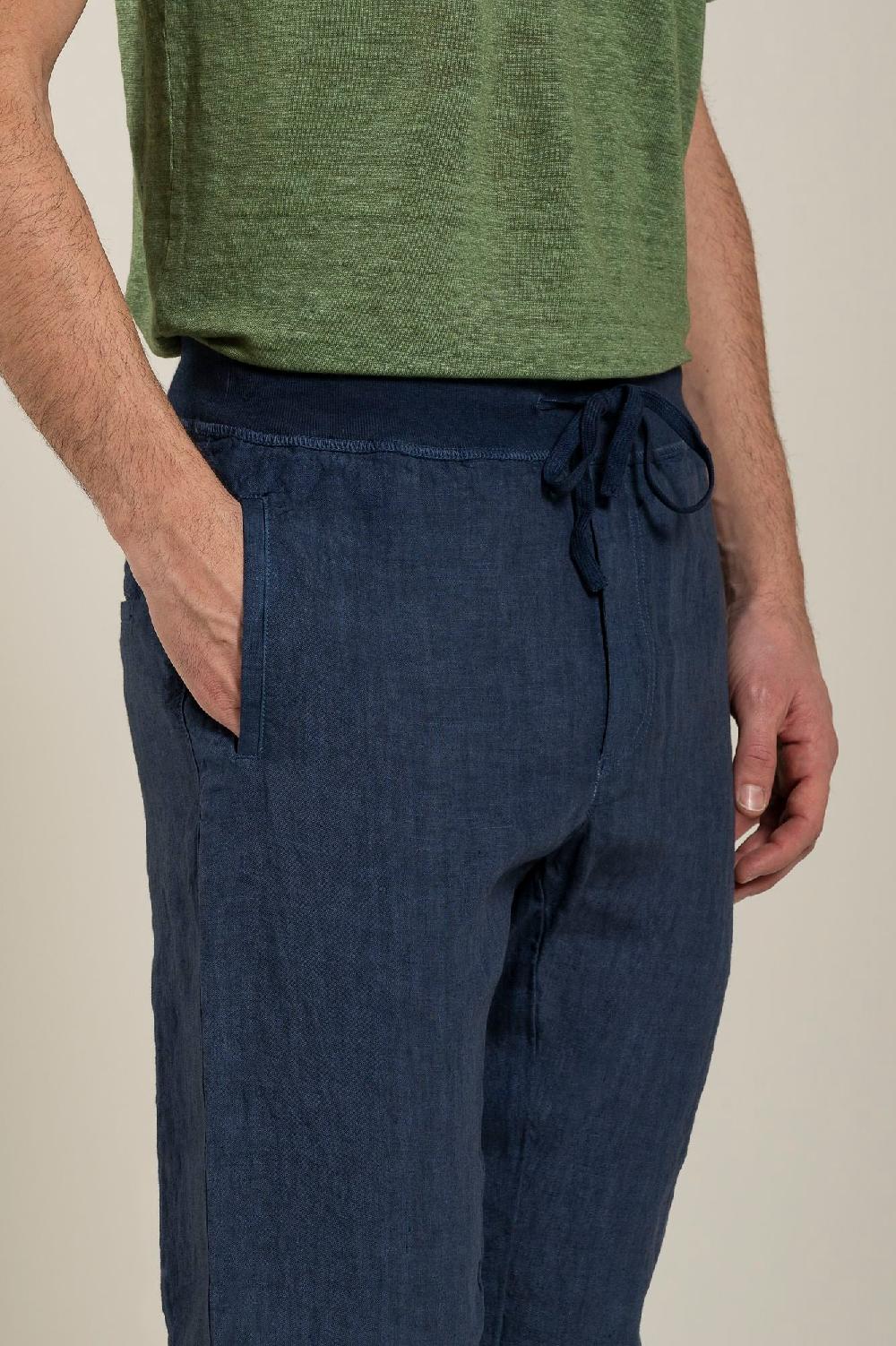 120% Lino Man Melange Drawstring Pant Smaltimento dello stoccaggio