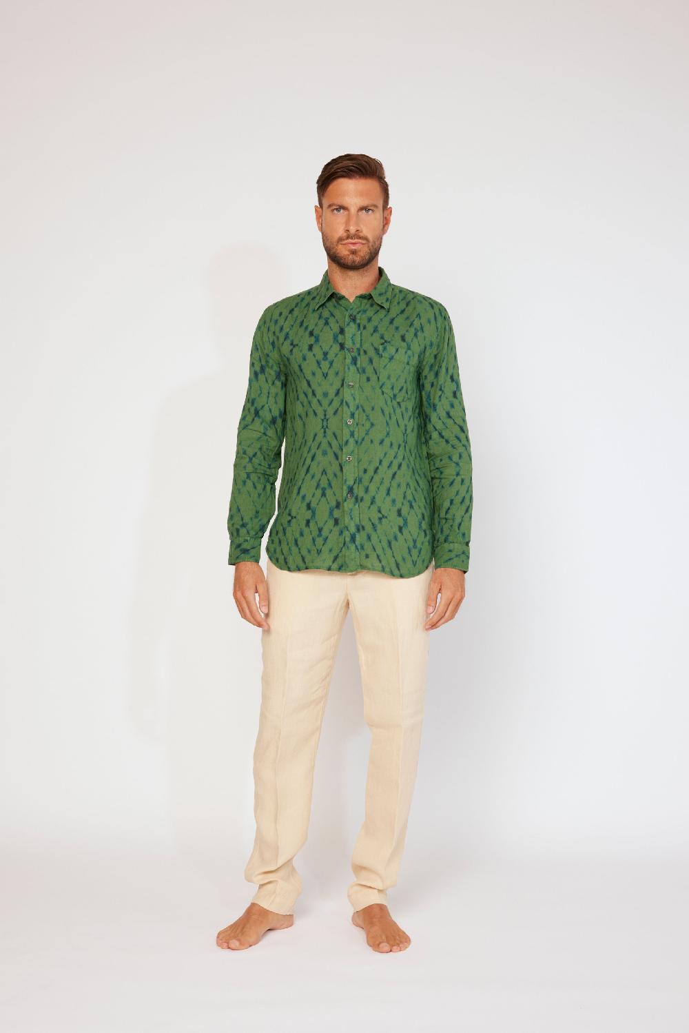 120% Lino Long Sleeve Slim Fit Shirt Offerte stagionali