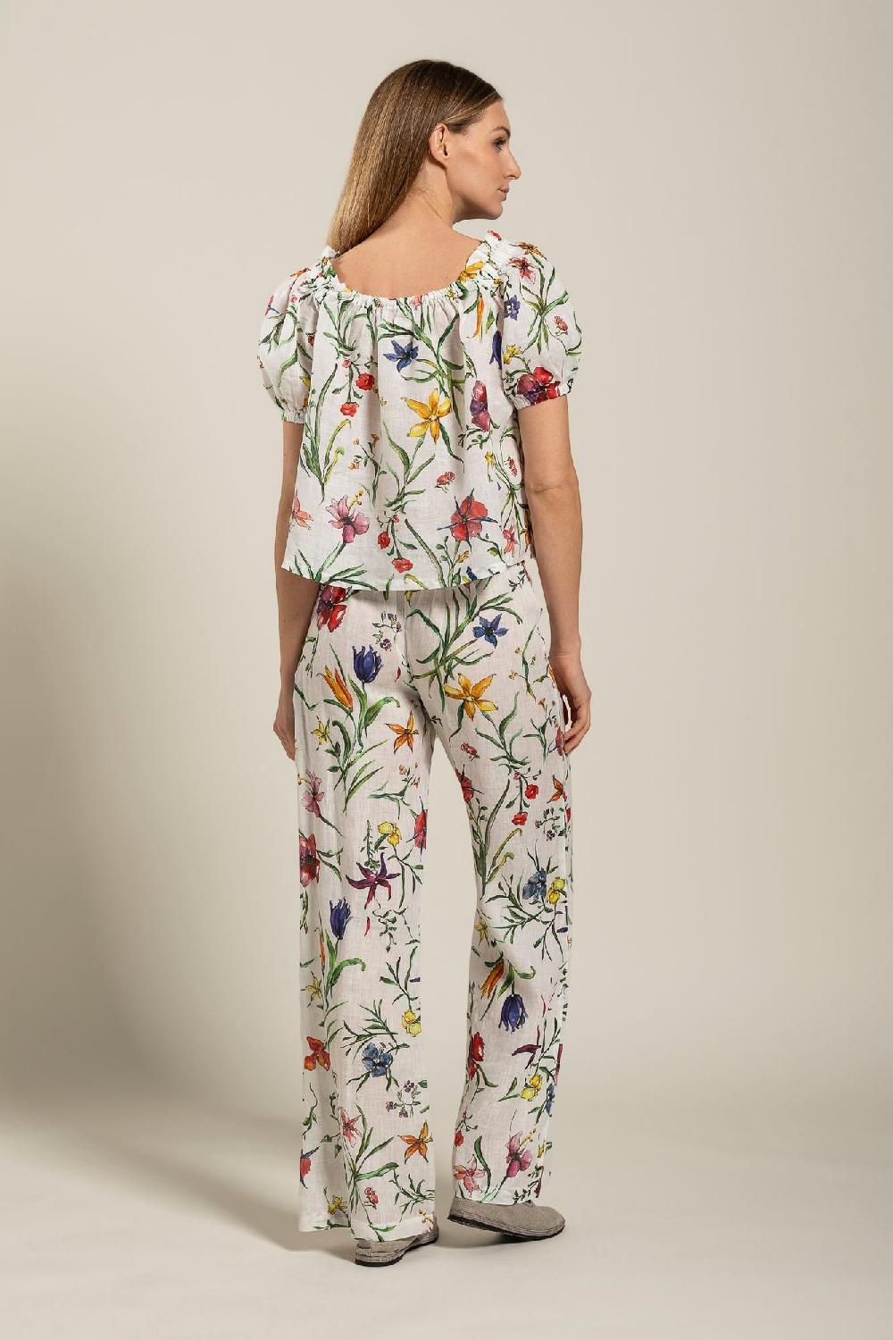 120% Lino Woman Provance Print Blouse Ultimo giorno