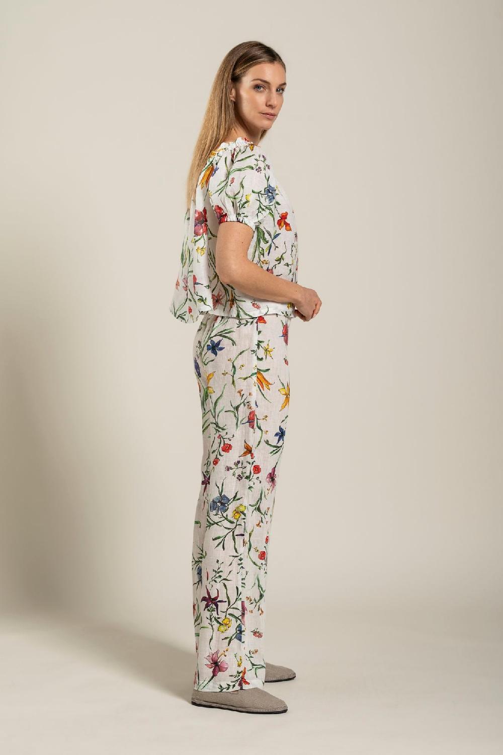 120% Lino Woman Provance Print Blouse Ultimo giorno