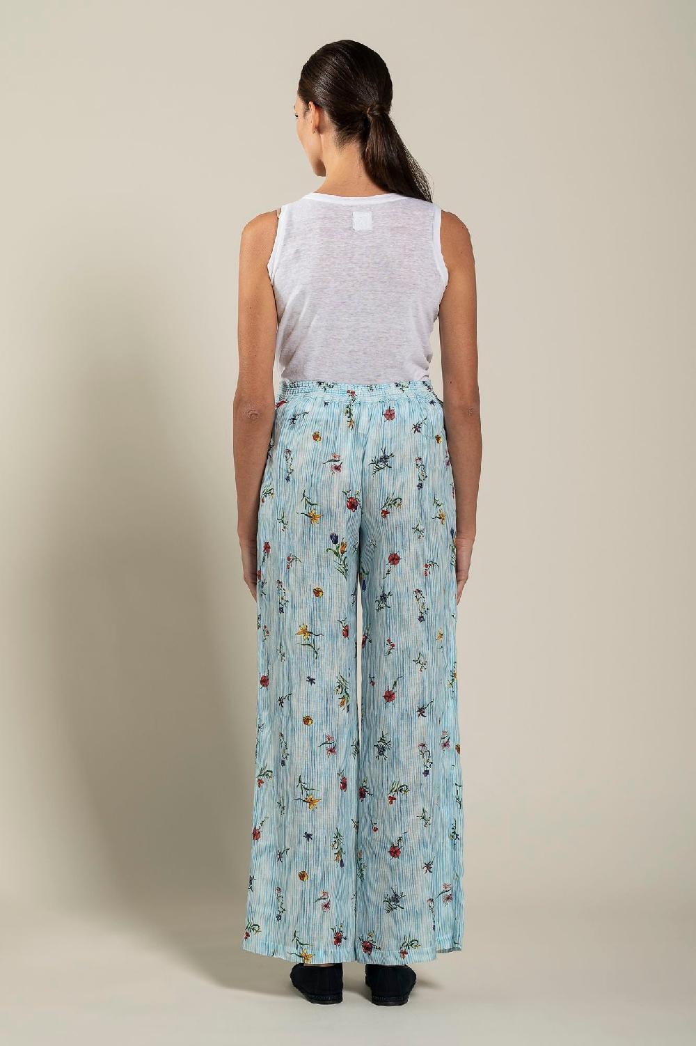120% Lino Woman Striped Pant Fino al 65% di sconto
