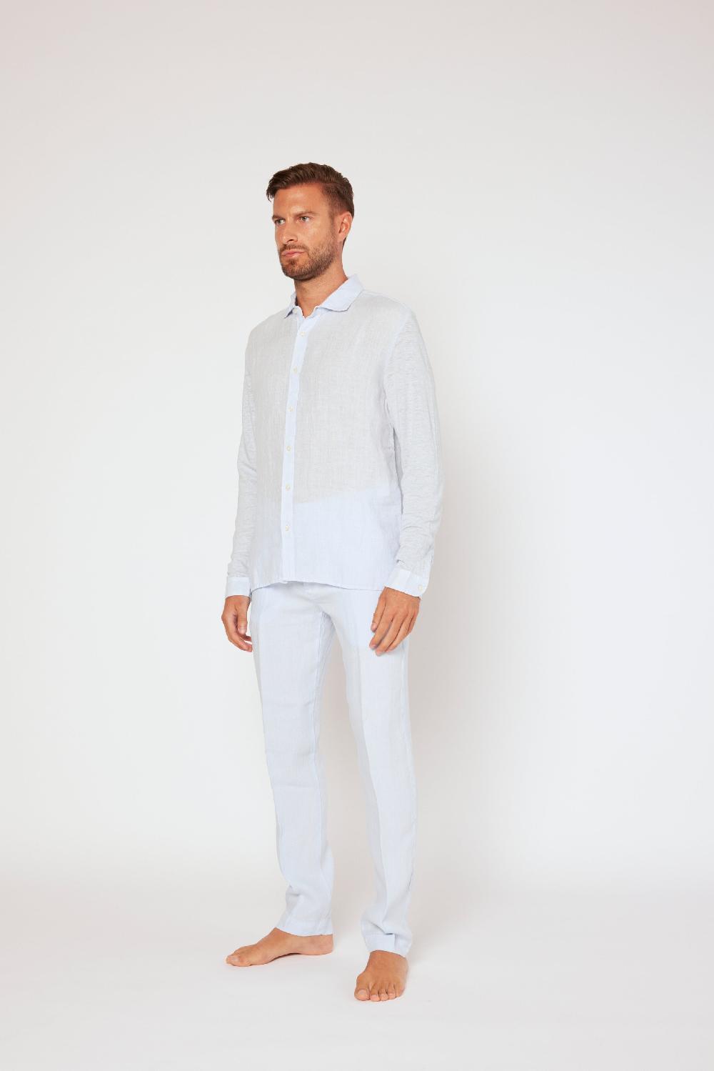 120% Lino Long Sleeve Shirt Soddisfazione Garantita