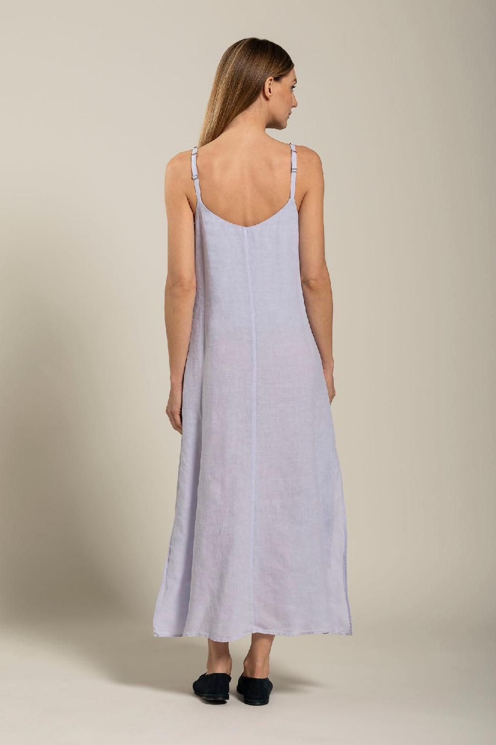120% Lino Dress with Strap Embelishment Prezzo Ridotto