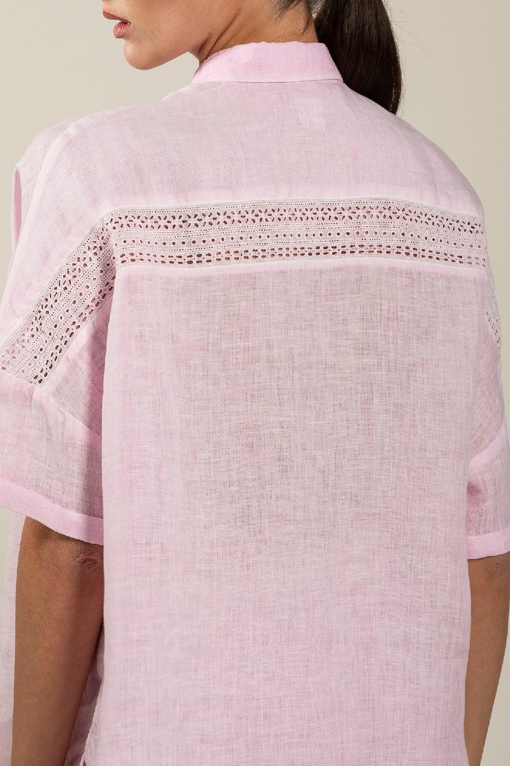 120% Lino Short Sleeve Woman Shirt Sottocosto