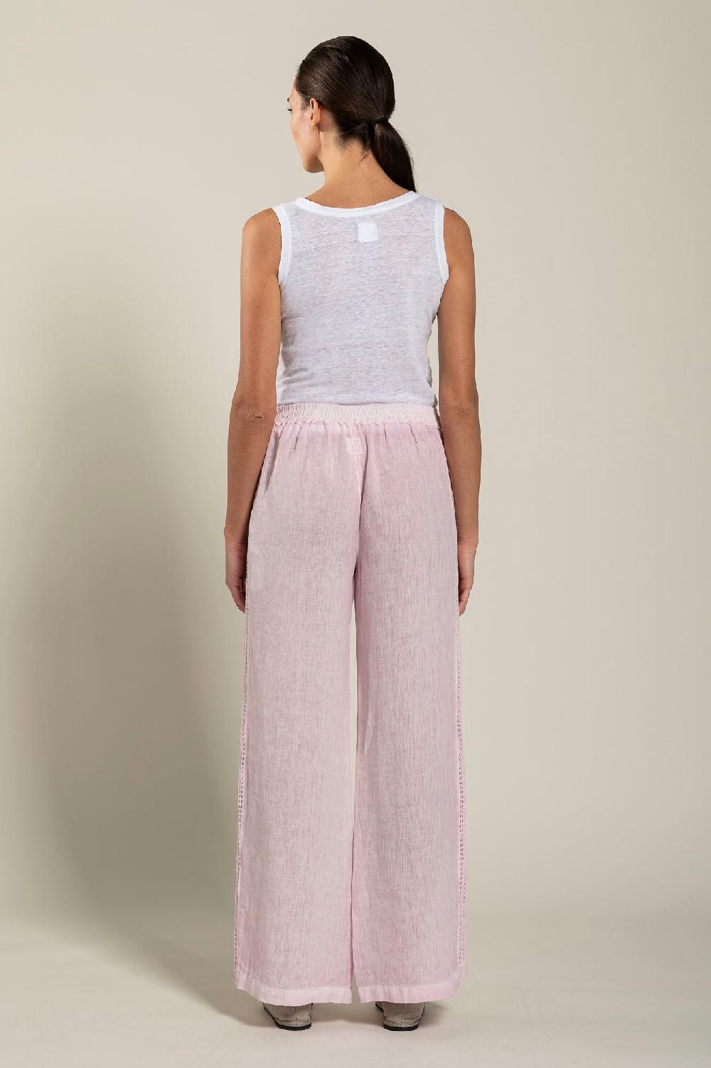 120% Lino Woman Pant With Side Detail Sconto