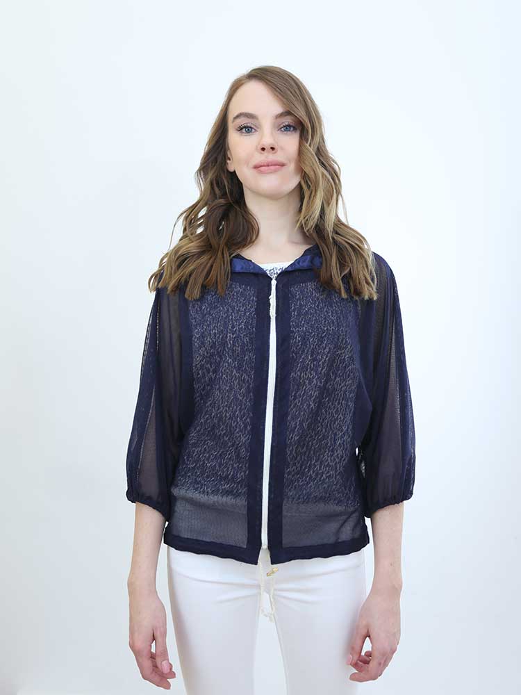 Tricot à Porter BOMBER IN RETE In Saldo