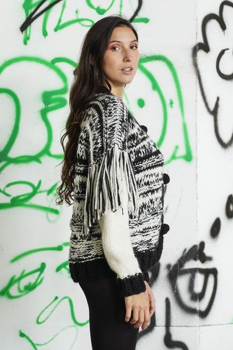 Tricot à Porter Cardigan fringe sleeves Promozione