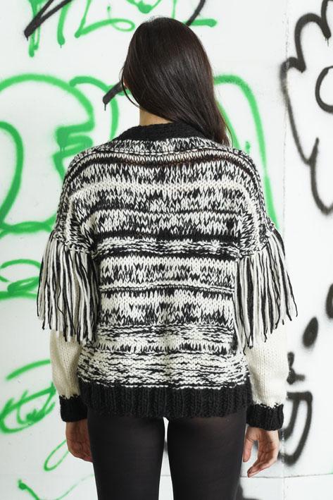 Tricot à Porter Cardigan fringe sleeves Promozione