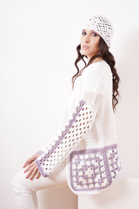 Tricot à Porter Cardigan tile Consegna Veloce