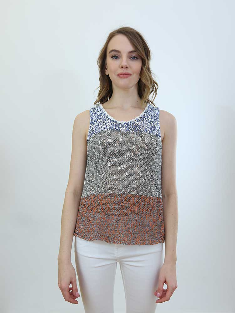Tricot à Porter CANOTTA TRAFORATA SCOLLO AMERICANA Online