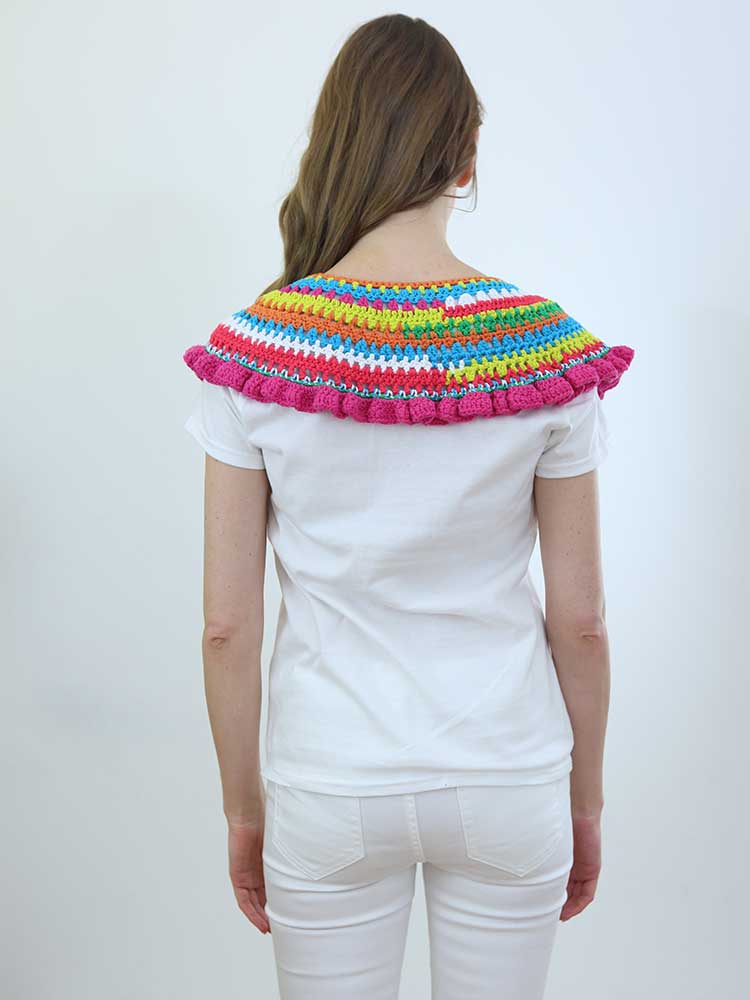 Tricot à Porter COLLO MULTICOLOR CROCHET Saldi