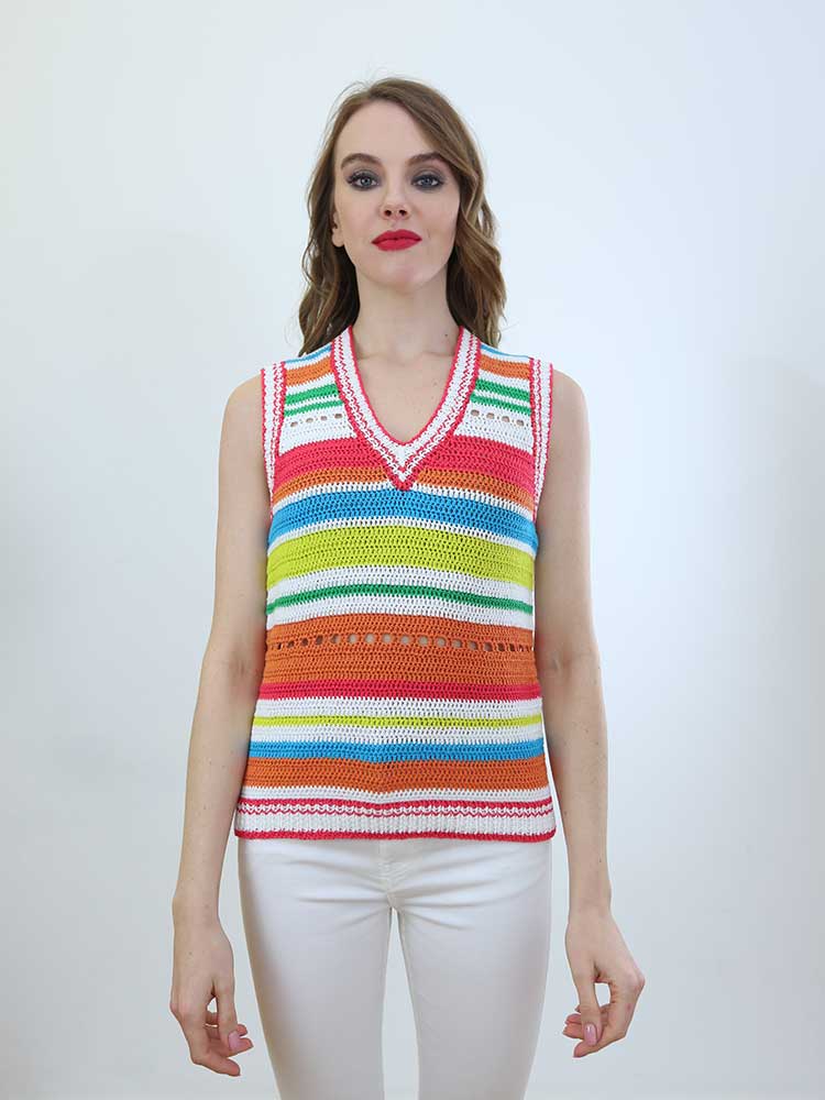 Tricot à Porter GILET SCOLLO V Vendita Calda