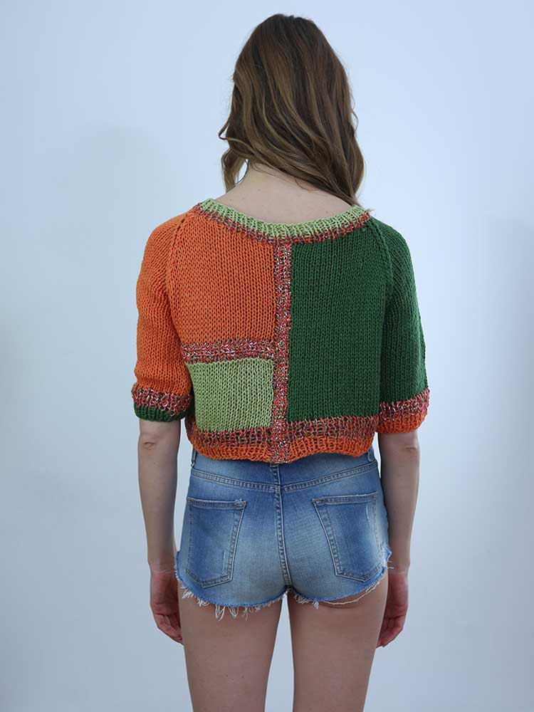 Tricot à Porter MAGLIA CROPPED MANICA 3/4 Vendite Flash