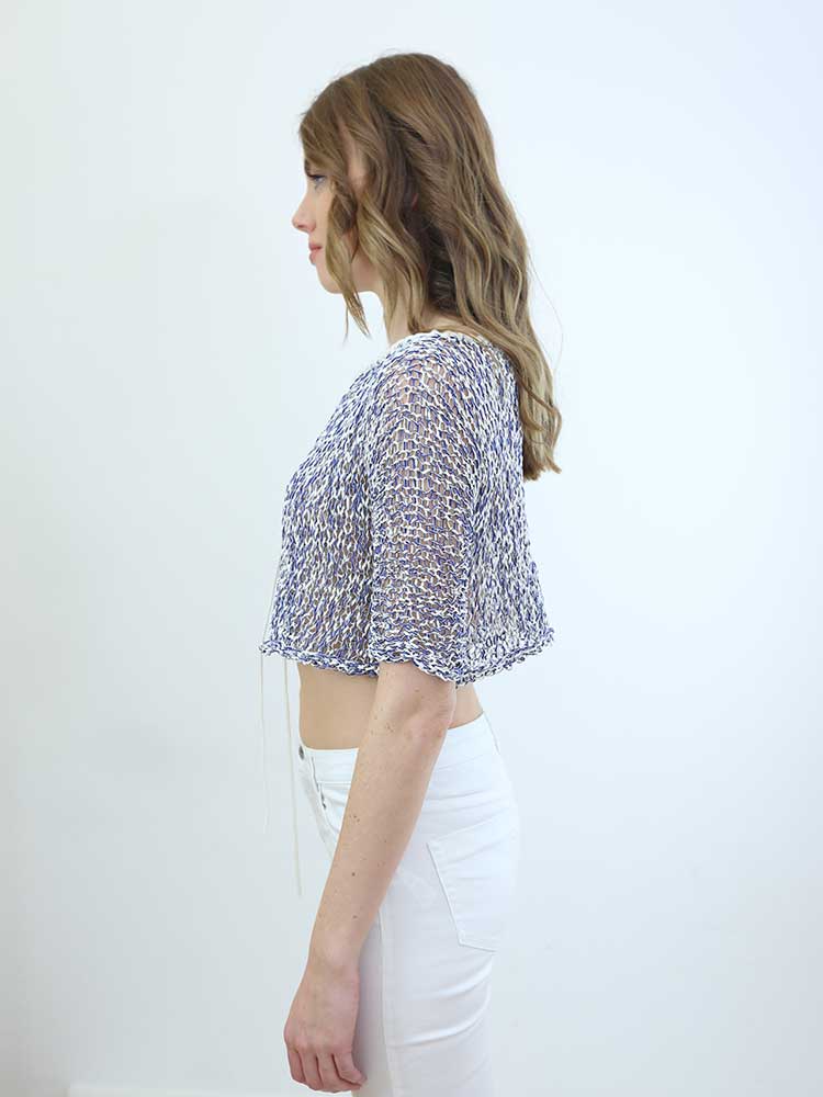 Tricot à Porter MAGLIA CUBE CROPPED MANICA CORTA Nuova