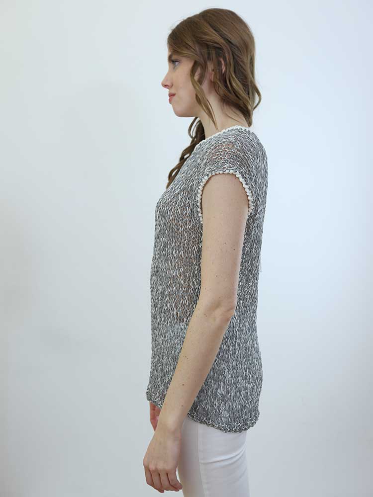 Tricot à Porter MAGLIA SENZA MANICHE PROFILI CONTRASTO 2025