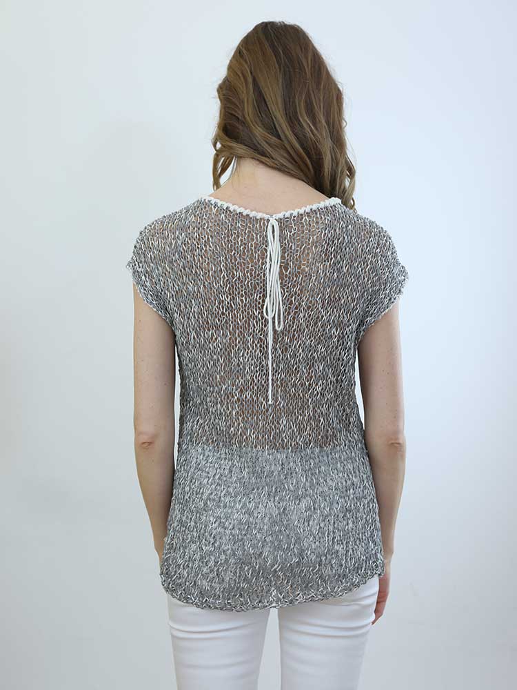 Tricot à Porter MAGLIA SENZA MANICHE PROFILI CONTRASTO 2025