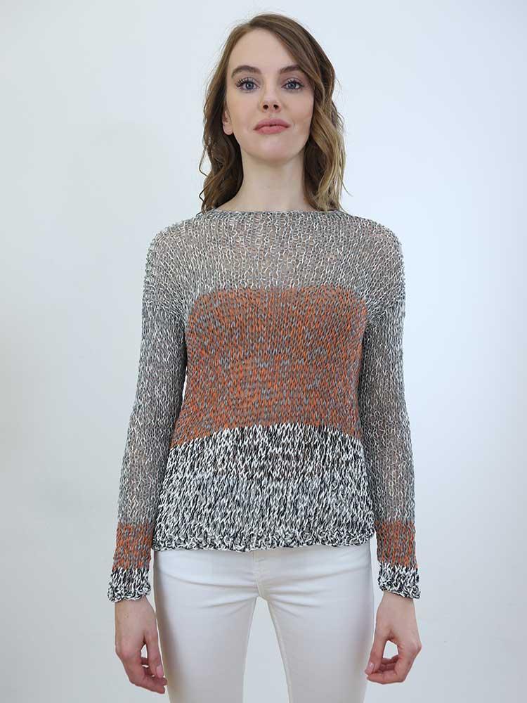 Tricot à Porter MAGLIA TRAFORATA SCOLLO GIRO In Linea