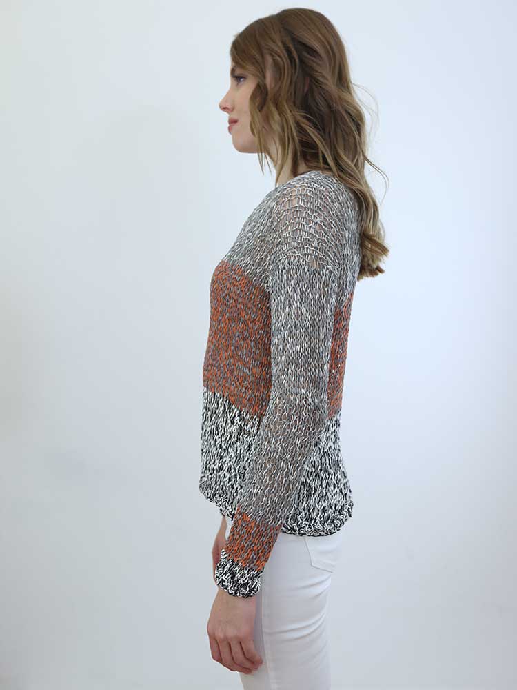 Tricot à Porter MAGLIA TRAFORATA SCOLLO GIRO In Linea
