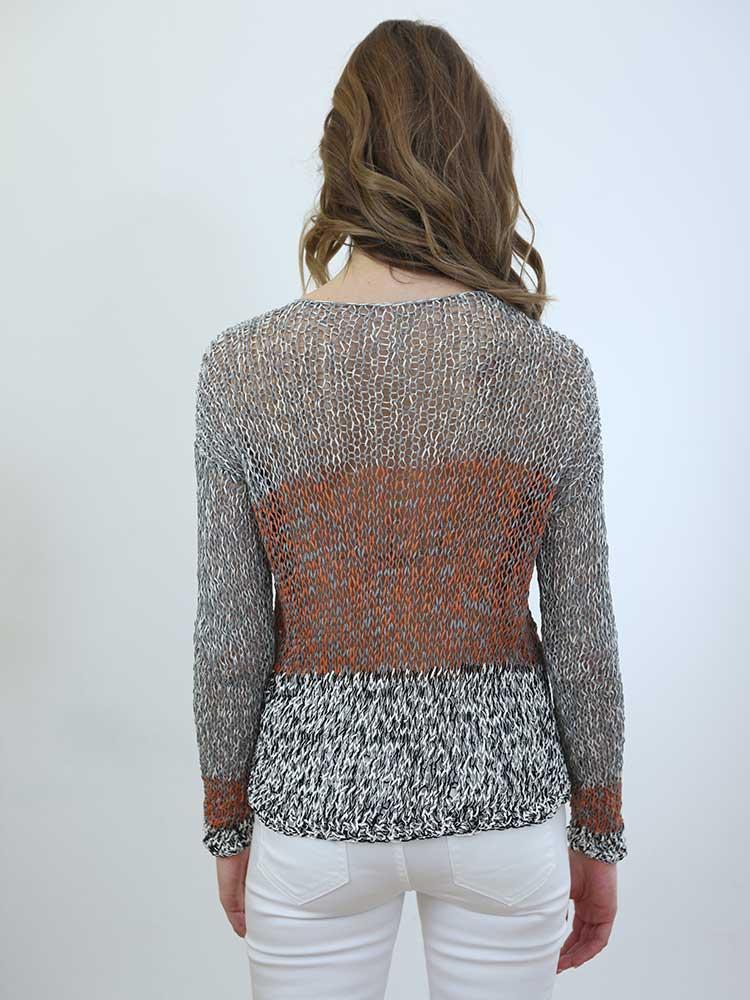 Tricot à Porter MAGLIA TRAFORATA SCOLLO GIRO In Linea