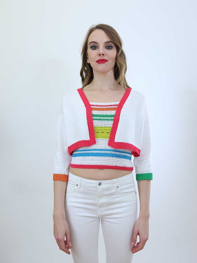 Tricot à Porter MINI CARDIGAN CROPPED Nuovo
