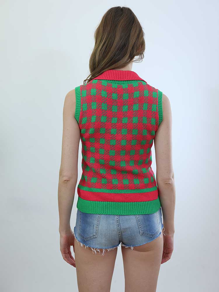 Tricot à Porter POLO SCOLLO V SENZA MANICHE Vendita