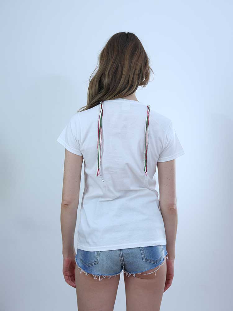 Tricot à Porter T-SHIRT CON APPLICAZIONE CROCHET Pezzi Unici