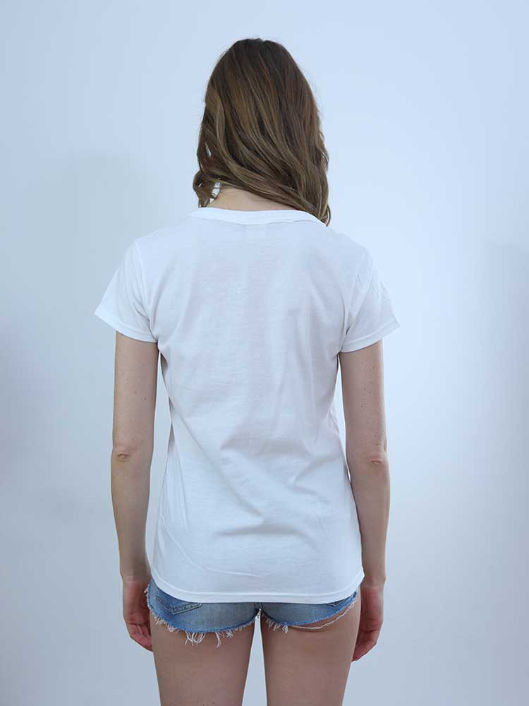 Tricot à Porter T-SHIRT CON FRANGE IN JERSEY Soddisfazione Garantita