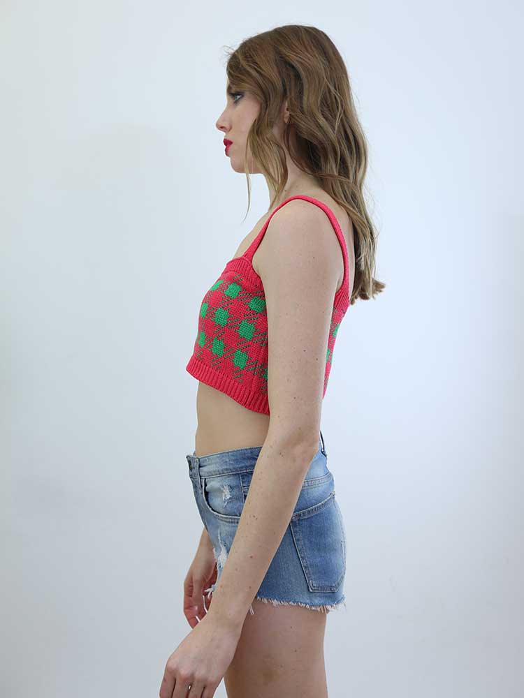Tricot à Porter TOP CROPPED Consegna Veloce