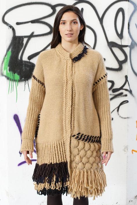 Tricot à Porter Coat fringe Economico