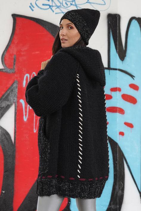 Tricot à Porter Coat lurex pocket Online