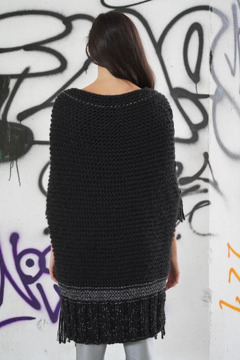 Tricot à Porter Fringe poncho Hotsell