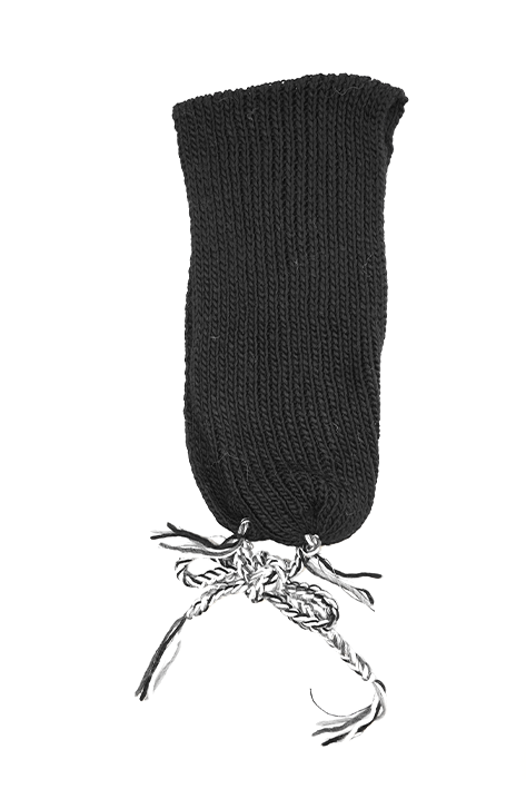 Tricot à Porter Zig zag neck scarf black Pezzi Unici