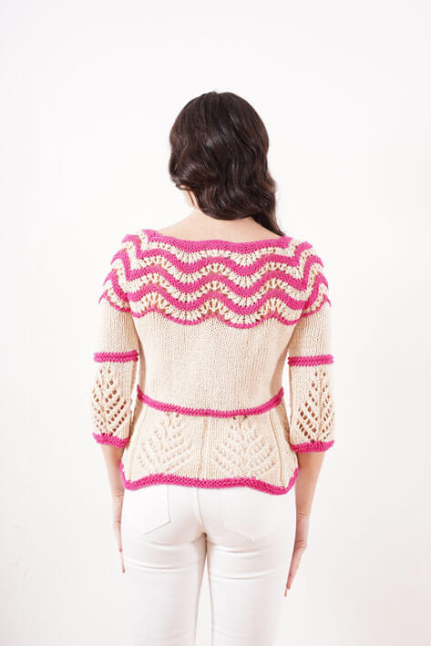 Tricot à Porter Sweater waves Soddisfazione Garantita