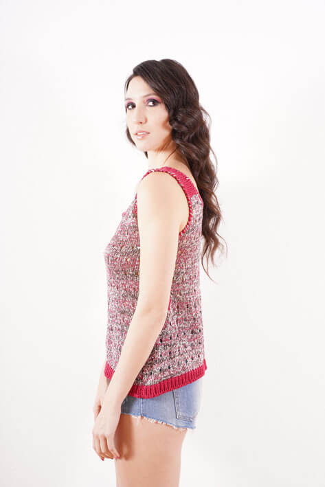 Tricot à Porter Tank top holes lurex Acquista Ora