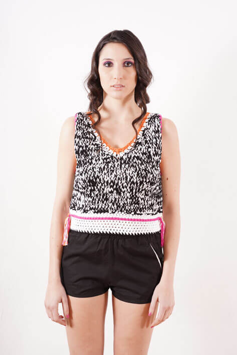 Tricot à Porter Twill giant tank top Shopping Online