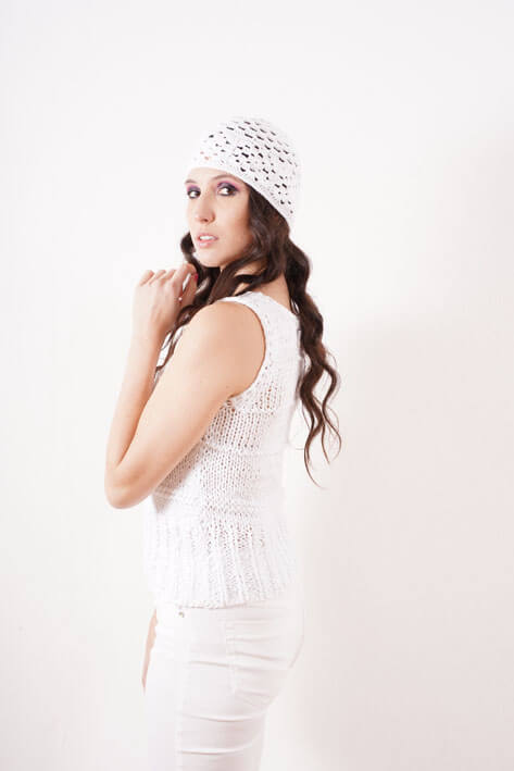 Tricot à Porter White tank top Sottocosto