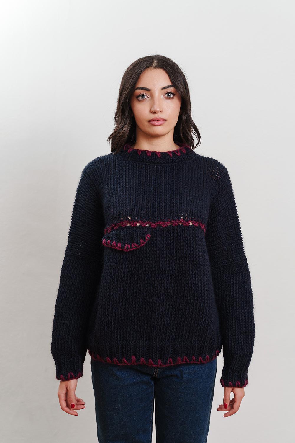 Tricot à Porter Pullover giro taschina Affare Del Giorno