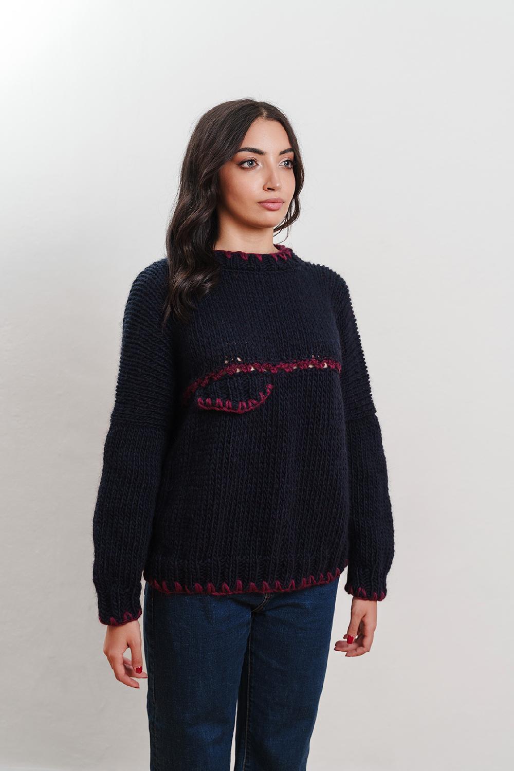 Tricot à Porter Pullover giro taschina Affare Del Giorno