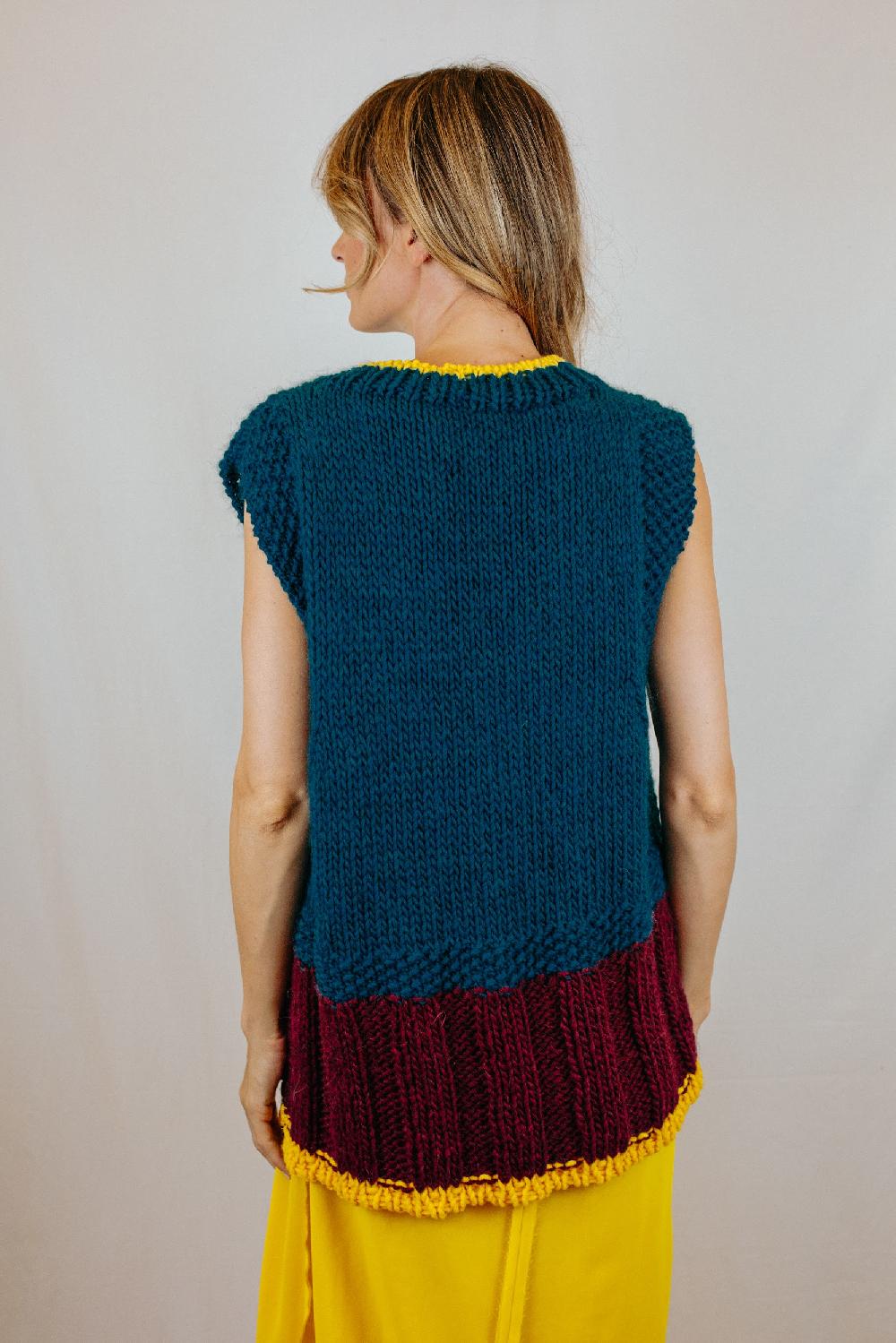 Tricot à Porter Gilet over a 3 colori Online