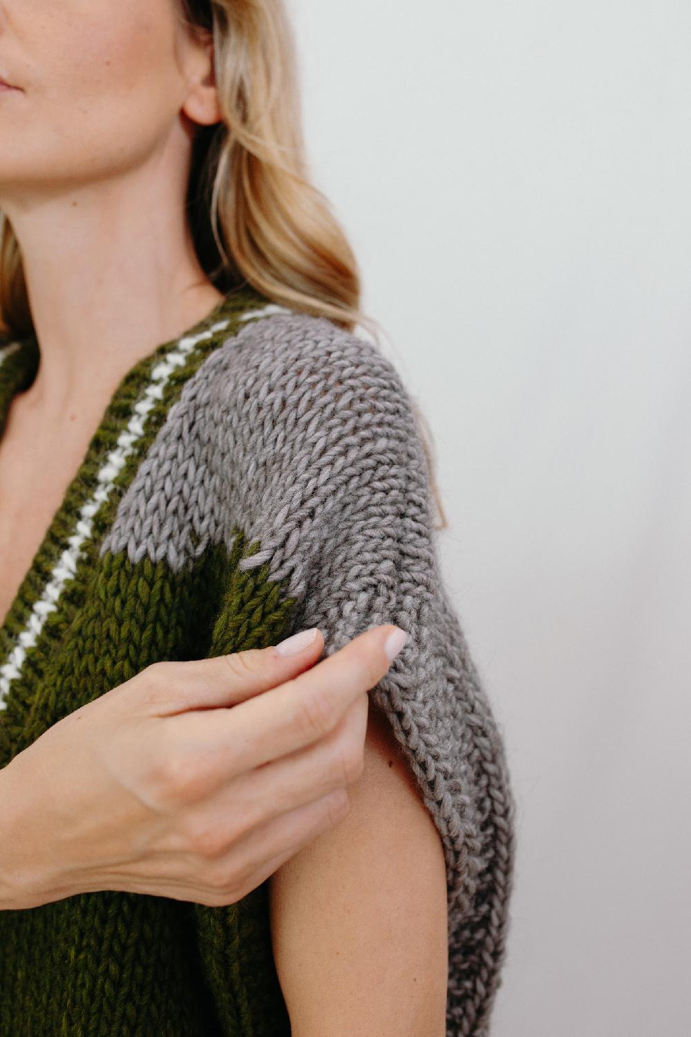Tricot à Porter Gilet over scollo V Vendite Flash