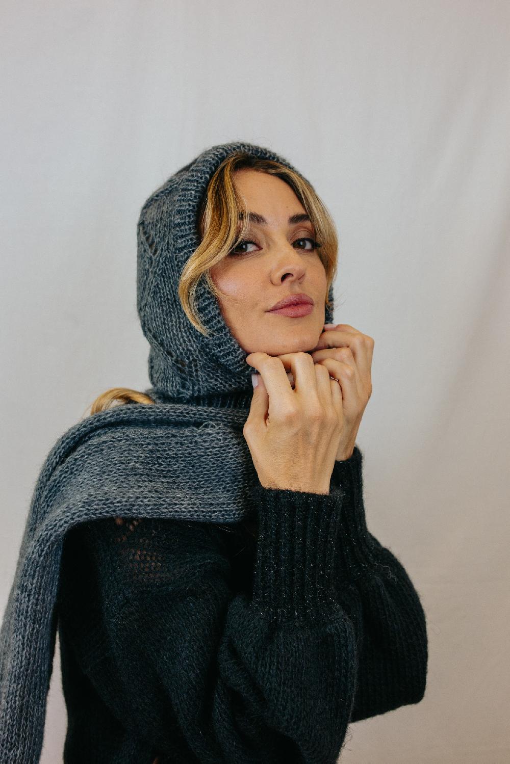 Tricot à Porter Balaclava con trafono a rombi In Linea